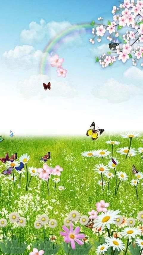 Spring Grassland Livewallpaper स्क्रीनशॉट 2