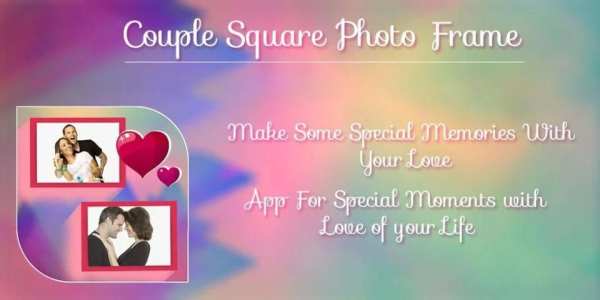 Couple Square Photo Frames स्क्रीनशॉट 1