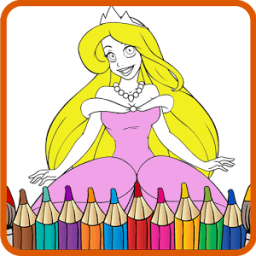 Princess Coloring Pages أيقونة