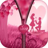 Love Screen Lock Zipper