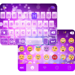 Violet Emoji Keyboard Theme أيقونة