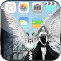 Angel Zipper Lock Screen
