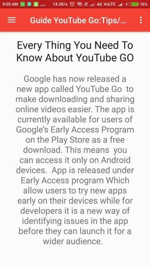 Guide YouTube Go Tips Tricks скриншот 2