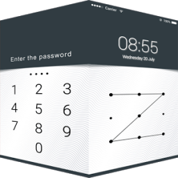 Applock Theme Black&amp;White أيقونة