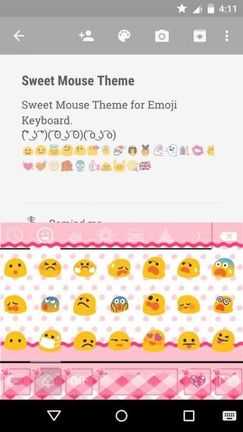 Sweet Mouse Emoji Keyboard screenshot 4