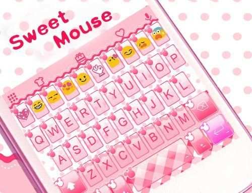 Sweet Mouse Emoji Keyboard screenshot 1
