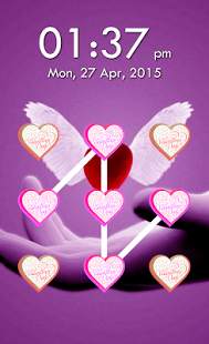 Love Pattern Lock Screen screenshot 1