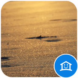 Romantic yellow beach theme icon