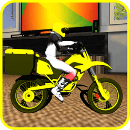 Office bike driving 3d icon