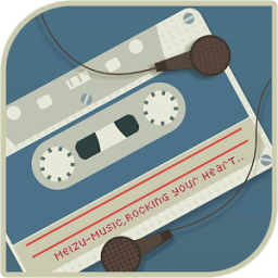 Dynamic blue background music icon