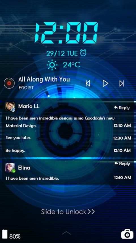 Techonology CM Locker Theme स्क्रीनशॉट 3