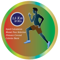 Pedometer स्वास्थ्य देखभाल आइकन