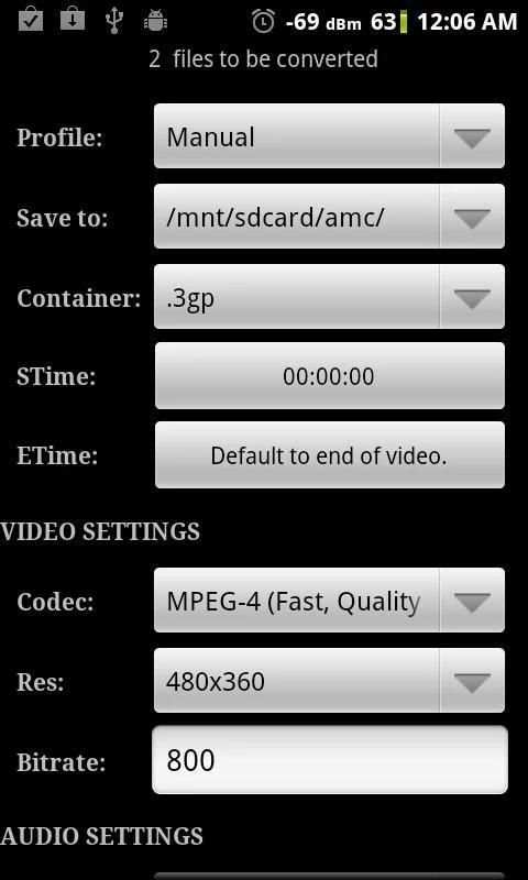 Video Converter Android स्क्रीनशॉट 6