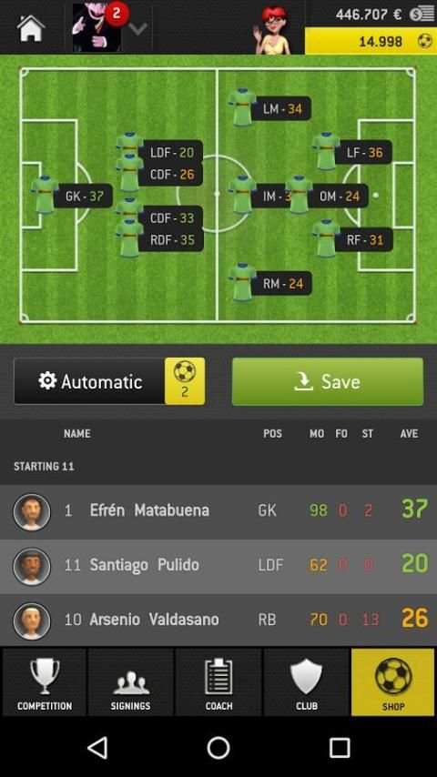Striker Manager 2016 (Soccer) 3 تصوير الشاشة