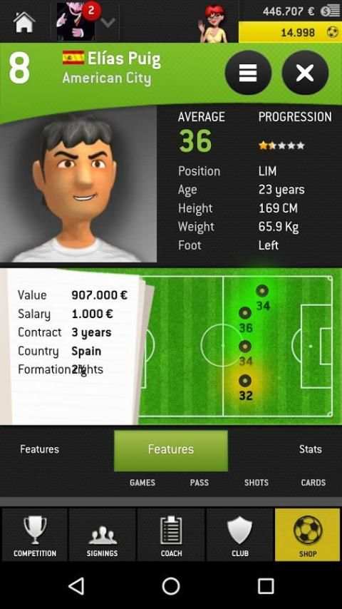 Striker Manager 2016 (Soccer) 4 تصوير الشاشة
