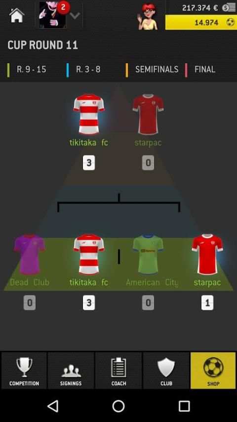 Striker Manager 2016 (Soccer) 5 تصوير الشاشة