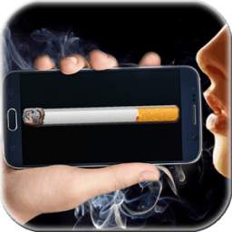 Smoking virtual cigarette