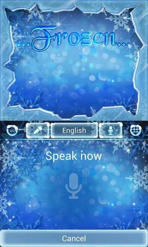 Frozen GO Keyboard Theme 3 تصوير الشاشة