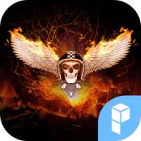 Fire Skull launcher theme on 9Apps
