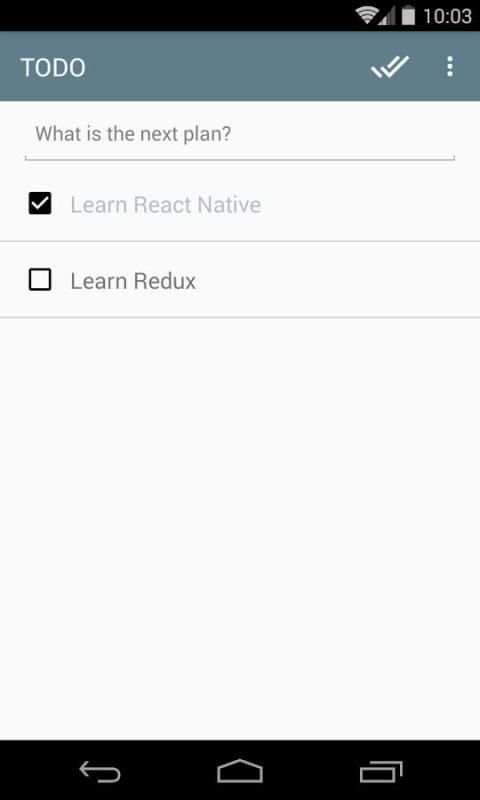 React Native Todo 1 تصوير الشاشة