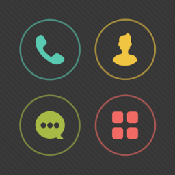 ikon Simple Color Atom Theme