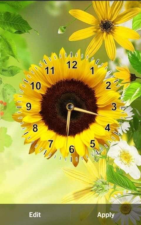 Flower Clock live Wallpaper screenshot 3