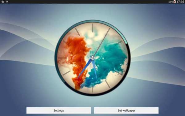 Colorful Smoke Clock LWP screenshot 12