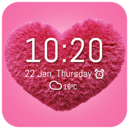 Pink Hearts CM Locker Theme أيقونة