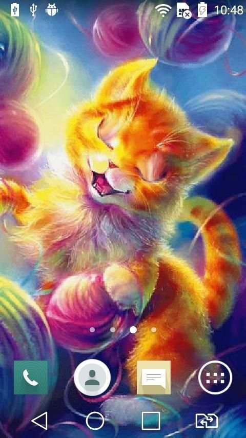 Fluffy kitten live wallpaper screenshot 1