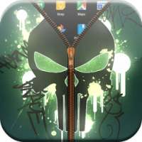 Skull Zipper Lock Screen