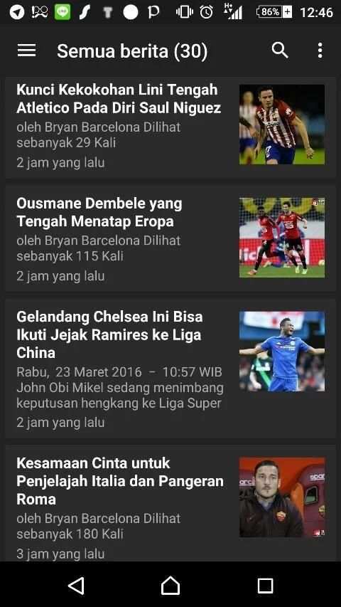 berita bola terbaru screenshot 2