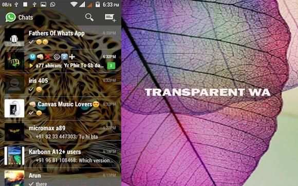 whatsapp® transparent screenshot 1