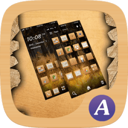 ikon Wood grain them-ABC Launcher