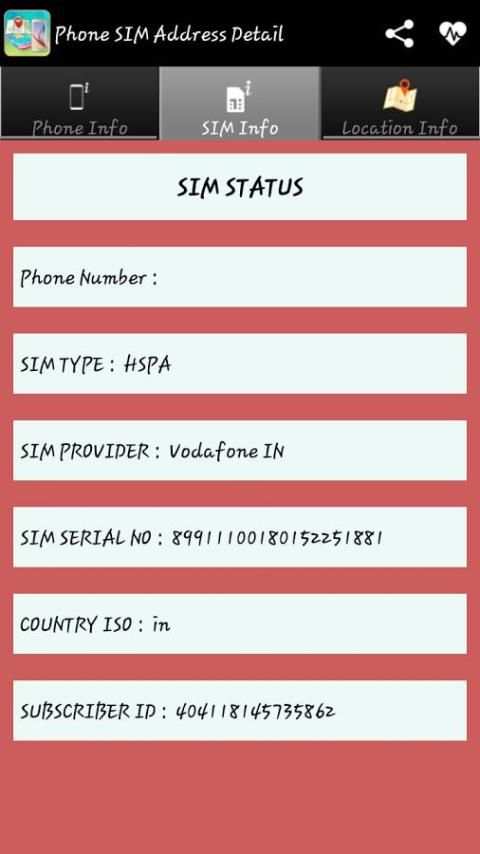 Phone SIM and Address 3 تصوير الشاشة