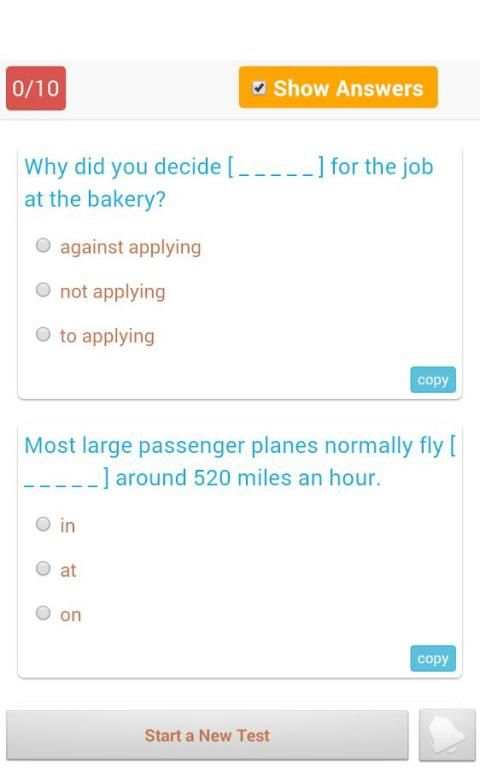 1800 Grammar Tests (Free) screenshot 2