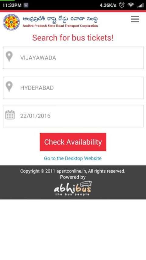 APSRTC Online screenshot 5