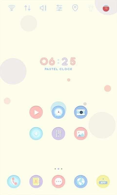 Tema pastel putaran widget screenshot 2