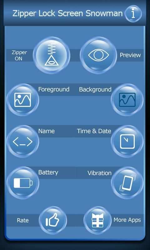 Zipper Lock Screen Snowman screenshot 6