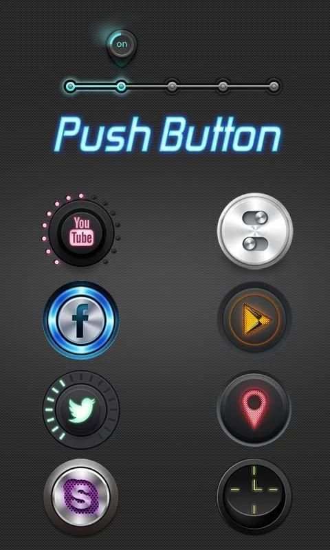 Push Button GO Launcher Theme स्क्रीनशॉट 1