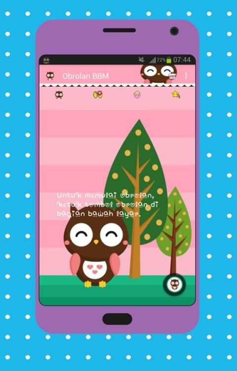Tema cute owl screenshot 2