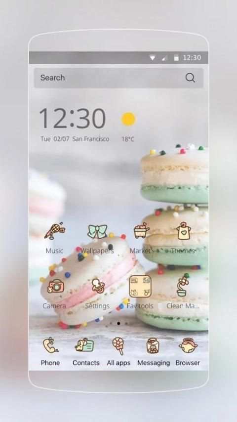Macarons theme स्क्रीनशॉट 3
