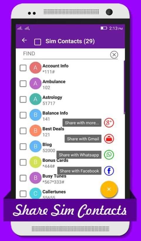 Backup Apps and Share Contacts screenshot 2