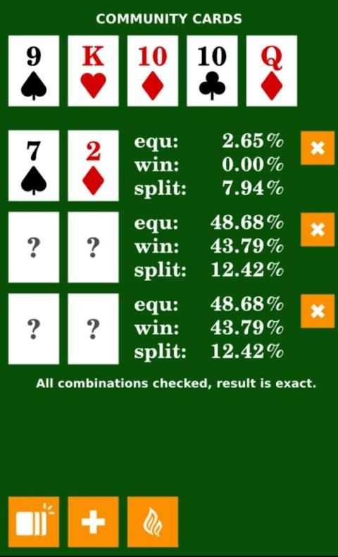 Poker Calculator 2 تصوير الشاشة