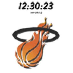 Digital Clock Miami Heat 1.03
