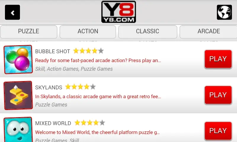 Y8 Games Arcade APK Download 2023 - Free - 9Apps