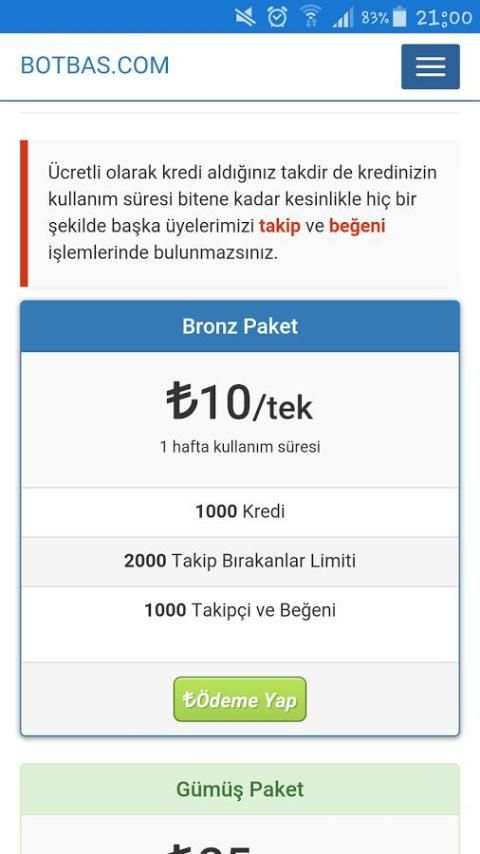 BotBas İnstagram Hile 1 تصوير الشاشة