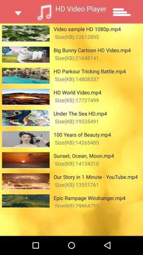 Gold Video Player HD screenshot 1