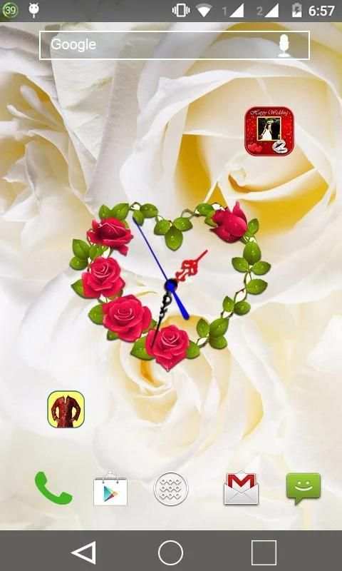 Rose Clock Live wallpaper screenshot 2