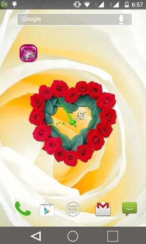 Rose Clock Live wallpaper screenshot 1
