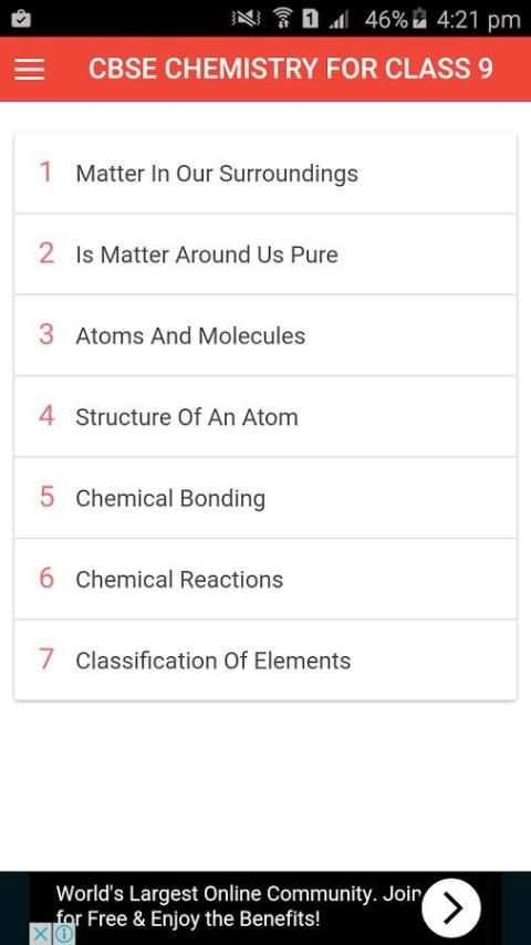 CBSE CHEMISTRY FOR CLASS 9 4 تصوير الشاشة